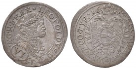 Austria - Leopoldo I (1657-1705) - 6 Kreuzer 1674 - Her. 1134 C 
BB-SPL