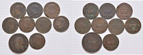 Lotto multiplo - 9 monete di Napoleone I Re d'Italia - Come da foto.
n.a.