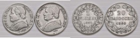 Lotto multiplo - 2 monete in argento di Pio IX - Come da foto.
n.a.