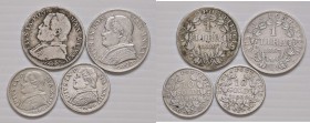 Lotto multiplo - 4 monete in argento di Pio IX - Come da foto.
n.a.