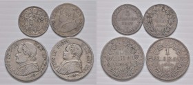 Lotto multiplo - 4 monete in argento di Pio IX - Come da foto.
n.a.