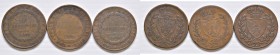 Lotto multiplo - 3 monete da 5 Centesimi di Carlo Felice - Come da foto.
n.a.