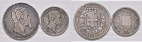 Lotto multiplo - 2 monete in argento di Vittorio Emanuele II Re di Sardegna - Come da foto.
n.a.