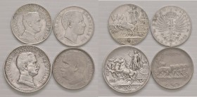 Lotto multiplo - 4 monete di Vittorio Emanuele III Re d'Italia - Come da foto.
n.a.