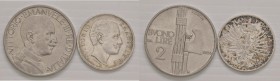 Lotto multiplo - 2 monete di Vittorio Emanuele III Re d'Italia - Come da foto.
n.a.