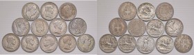 Lotto multiplo - 12 monete in argento del Regno d'Italia - Come da foto.
n.a.