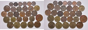 Lotto multiplo - 29 monete in rame e bronzo di Vittorio Emanuele III Re d'Italia - Come da foto.
n.a.