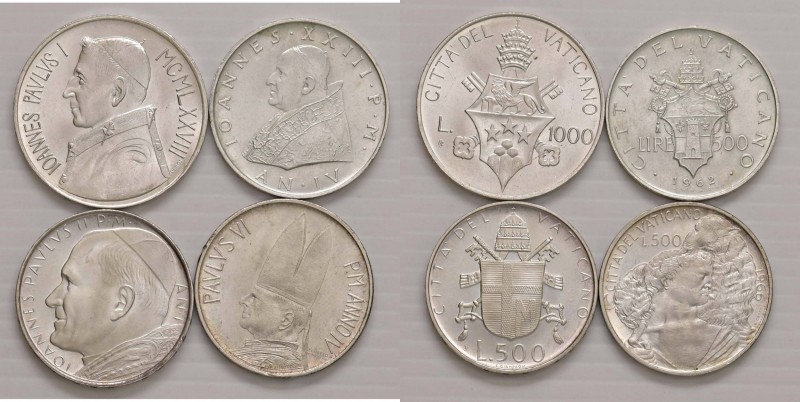Lotto multiplo - 4 monete in argento della Città del Vaticano - Come da foto.
Q...