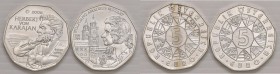 Lotto multiplo - 2 monete in argento Austria - Come da foto.
FDC