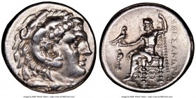 MACEDONIAN KINGDOM. Alexander III the Great (336-323 BC). AR tetradrachm (29mm, 11h). NGC Choice XF. Early posthumous issue of Corinth, ca. 310-290 BC...