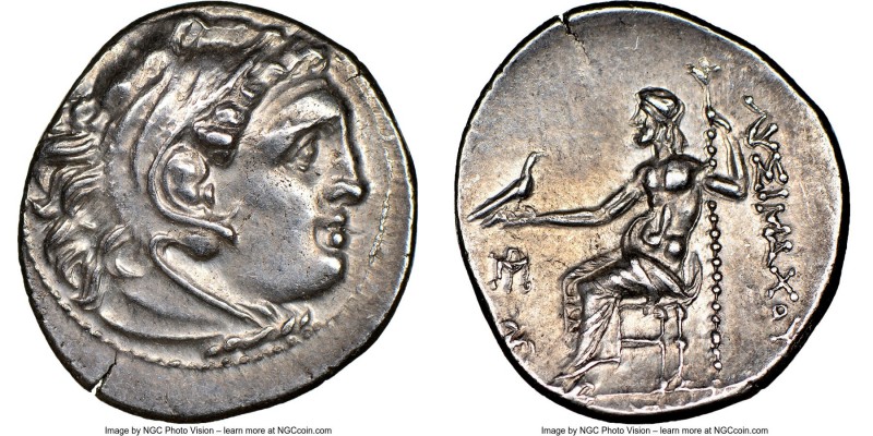 THRACIAN KINGDOM. Lysimachus (305-281 BC). AR drachm (19mm, 6h). NGC Choice AU. ...