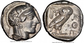 ATTICA. Athens. Ca. 440-404 BC. AR tetradrachm (26mm, 17.15 gm, 3h). NGC AU 5/5 - 4/5. Mid-mass coinage issue. Head of Athena right, wearing crested A...