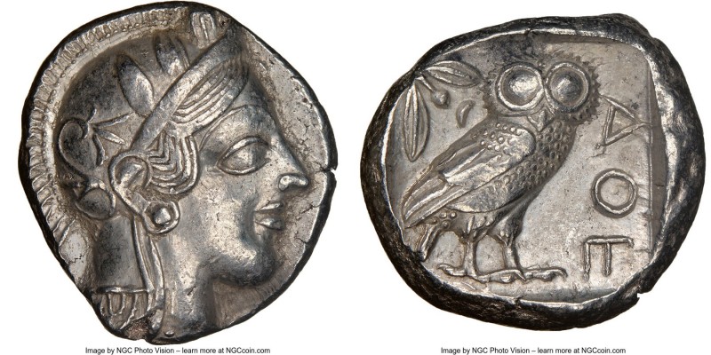 ATTICA. Athens. Ca. 440-404 BC. AR tetradrachm (23mm, 17.17 gm, 5h). NGC Choice ...