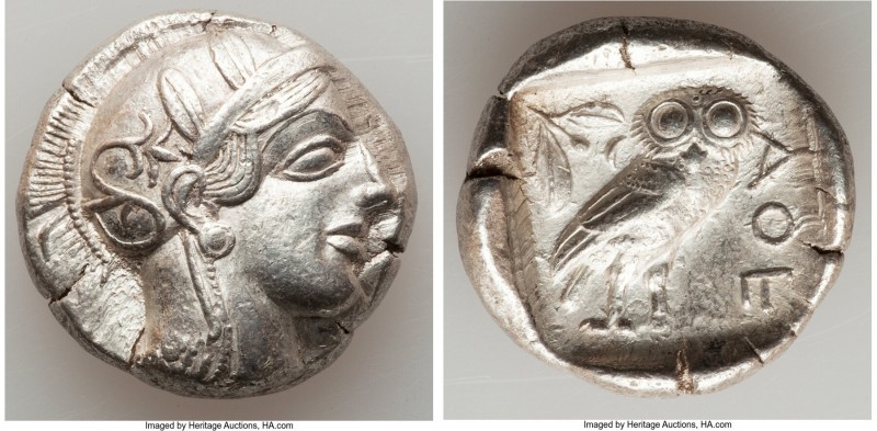 ATTICA. Athens. Ca. 440-404 BC. AR tetradrachm (26mm, 17.09 gm, 11h). Choice XF....