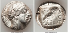ATTICA. Athens. Ca. 440-404 BC. AR tetradrachm (26mm, 17.09 gm, 11h). Choice XF. Mid-mass coinage issue. Head of Athena right, wearing crested Attic h...