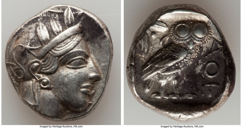 ATTICA. Athens. Ca. 440-404 BC. AR tetradrachm (25mm, 17.11 gm, 7h). XF. Mid-mas...