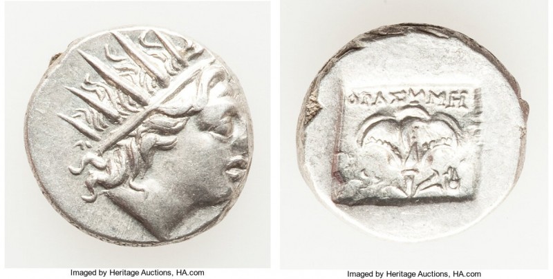 CARIAN ISLANDS. Rhodes. Ca. 88-84 BC. AR drachm (15mm, 2.76 gm, 10h). About XF. ...