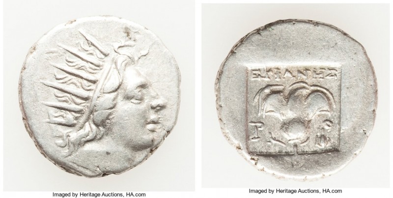 CARIAN ISLANDS. Rhodes. Ca. 88-84 BC. AR drachm ( 15mm, 2.67 gm, 12h). VF. Plint...
