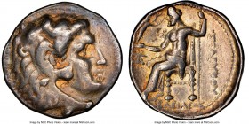 SELEUCID KINGDOM. Seleucus I Nicator (312-281 BC). AR tetradrachm (27mm, 10h). NGC Fine. Issue in the types of Alexander III, Seleucia I (first worksh...