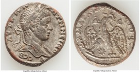 SYRIA. Antioch. Elagabalus (AD 218-222). BI tetradrachm (25mm, 14.83 gm, 7h) Choice VF. Unknown engravers, 'dotted wings' series, AD 219. AYT•K•M•A•••...