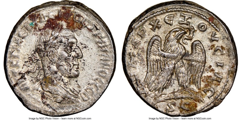 SYRIA. Antioch. Trajan Decius (AD 249-251). BI tetradrachm (27mm, 7h). NGC AU. 3...