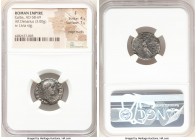 Galba (AD 68-69). AR denarius (18mm, 3.00 gm, 5h). NGC Fine 4/5 - 1/5, edge marks. Rome. IMP SER GALBA-CAESAR AVG, laureate head of Galba right, drape...