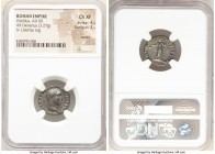 Vitellius (July-December AD 69). AR denarius (mm, 3.27 gm, 7h). NGC Choice XF 4/5 - 3/5, marks. Rome. A VITELLIVS GERM IMP AVG TR P, Laureate head of ...