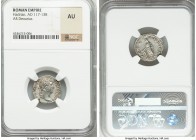 Hadrian (AD 117-138). AR denarius (18mm, 5h). NGC AU. Rome, AD 137. HADRIANVS-ACG COS III PP, laureate head of Hadrian right / VOTA PVBLICA, veiled em...