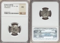 Marcus Aurelius (AD 161-180). AR denarius (18mm, 6h). NGC AU. Rome, December AD 179-17 March AD 180. M AVREL ANT-ONINVS AVG, laureate head of Marcus A...
