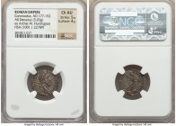 Commodus (AD 177-192). AR denarius (18mm, 3.03 gm, 12h). NGC Choice AU 5/5 - 4/5. Rome, AD 183-184. M COMMODVS ANTON AVG PIVS, laureate head of Commod...