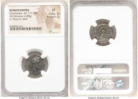 Commodus (AD 177-192). AR denarius (18mm, 2.89 gm, 5h). NGC VF 4/5 - 3/5. Rome, AD 184. LAEL AVREL COMM AVG P FEL, laureate head of Commodus right / P...