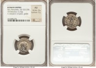 Severus Alexander (AD 222-235). AR denarius (19mm, 3.25 gm, 7h). NGC AU 4/5 - 5/5. Rome, AD 224. IMP C M AVR SEV ALEXAND AVG, laureate, draped bust of...