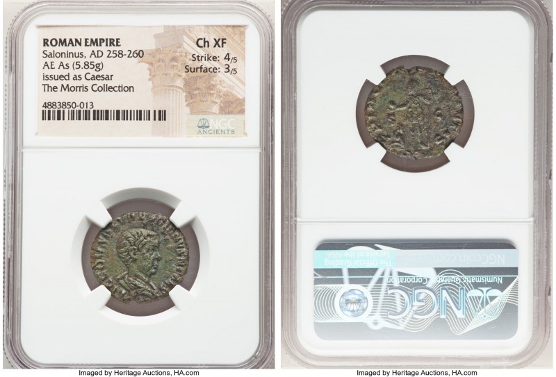 Saloninus (AD 258-260). AE as (21mm, 5.85 gm, 6h). NGC Choice XF 4/5 - 3/5. Rome...