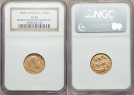 Edward VII gold 1/2 Sovereign 1904-P XF45 NGC, Perth mint, KM14. One of the semi-key dates of series. Ex. Reserve Bank of Australia

HID09801242017...