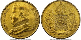 Pedro II gold 20000 Reis 1849 XF Details (Cleaned) NGC, Rio de Janeiro mint, KM461. Mintage: 6,464. AGW 0.5285 oz. 

HID09801242017

© 2020 Herita...
