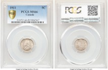 George V 5 Cents 1911 MS66 PCGS, Ottawa mint, KM16. Light taupe toning. 

HID09801242017

© 2020 Heritage Auctions | All Rights Reserved
