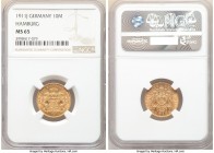 Hamburg. Free City gold 10 Mark 1911-J MS65 NGC, Hamburg mint, KM608.

HID09801242017

© 2020 Heritage Auctions | All Rights Reserved