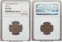 Mainz. Friedrich Karl Josef "French Occupation" Sol 1793 MS62 Brown NGC, KM601. French occupation Siege coinage. Finest certified by NGC. 

HID09801...