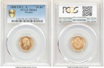Oscar II gold 10 Kronor 1880 EB-LA MS64 PCGS, KM743. Key to series. 

HID09801242017

© 2020 Heritage Auctions | All Rights Reserved