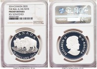 7-Piece Lot of Certified Assorted Silver Crowns, 1) Canada: Elizabeth II 20 Dollars 2014 - Proof Details (Reverse Scratched) NGC, Royal Canadian mint,...