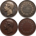 Silver medal 1852 struck to commemorate the proclamation of the Empire at the Paris city hall.
Bust of Napoleon III left. Rv. Legend in five lines wi...