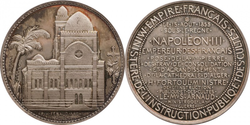 Silver medal struck in 1853 in commemoration of the beginning of the consolidati...