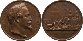 Bronze medal struck in 1861 to commemorate the visit of the Ambassadors of the Siam's Kings at the Palace of Fontainebleau in Jun 27th 1861.
Laureate...