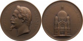 Bronze medal struck for the inauguration of the Saint-Augustin church on the 27th of May 1868
Laureate head of Napoleon III left. Rv. Saint Augustin ...