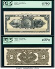 Bahamas Bahamas Government 1 Pound 1919 Pick 4p Front and Back Proofs PCGS Very Choice New 64PPQ; Gem New 65PPQ. Two Proofs in uniface format are offe...
