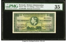 Bermuda Bermuda Government 10 Shillings 12.5.1937 Pick 9 PMG Choice Very Fine 35. The green colored 10 Shillings note for Bermuda is widely sought aft...