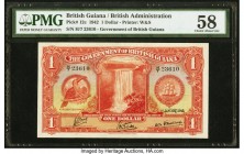 British Guiana Government of British Guiana 1 Dollar 1.1.1942 Pick 12c PMG Choice About Unc 58. Only the briefest trace of circulation and one tiny ag...