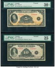 Canada Bank of Canada $5; $10 1935 BC-6; BC-8 Two Examples PMG Very Fine 30 EPQ; Very Fine 25. A lovely pair of "French Text" varieties from the early...