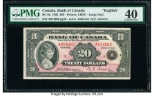 Canada Bank of Canada $20 1935 Pick 46a BC-9a PMG Extremely Fine 40. As the first "Queen" Elizabeth banknote, this 1935 $20 is extremely popular among...