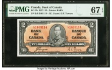 Canada Bank of Canada $2 2.1.1937 Pick 59c BC-22c PMG Superb Gem Unc 67 EPQ. The technical aspects of this banknote are unusually precise, leading to ...